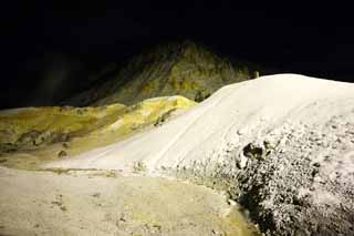 Foto, materieel, vrij, landschap, schilderstuk, bevoorraden foto,Noboribetsu Onsen Hell Valley, Heet voorjaar, Zwavel, Aardwarmte, Vulkaan