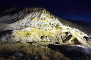 photo, la matire, libre, amnage, dcrivez, photo de la rserve,Noboribetsu Onsen valle d'enfer, source chaude, Soufre, Chaleur terrestre, volcan