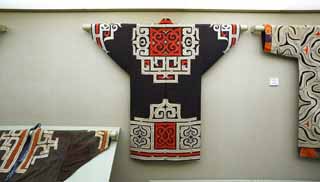 fotografia, materiale, libero il panorama, dipinga, fotografia di scorta,Il costume di popolo di Ainu, modello, giacca, Ricamo, Ainu