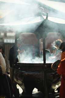 photo,material,free,landscape,picture,stock photo,Creative Commons,Senso-ji Temple incense holder, Buddhism, Senso-ji Temple, Asakusa, An incense stick