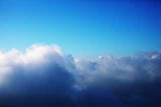 fotografia, materiale, libero il panorama, dipinga, fotografia di scorta,Un mare di nubi, nube, cielo blu, Nube di cumulo, ragno