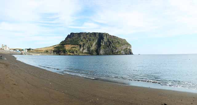 photo,material,free,landscape,picture,stock photo,Creative Commons,Shiroyama Hiji peak, seongsan ilchulbong, Cliff, volcanic island, beauty spot