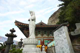 Foto, materiell, befreit, Landschaft, Bild, hat Foto auf Lager,Sanbanggul-Tempel, felsiger Berg, Chaitya, Kannon-Bild, Lavakuppel