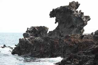 photo,material,free,landscape,picture,stock photo,Creative Commons,Dragon Head Rock (Yongduam), Dragon Head Rock, Yongduam, rocky, shore