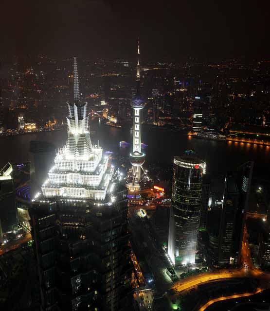 photo, la matire, libre, amnage, dcrivez, photo de la rserve,Une vue de la nuit de Shanga, Shanga, Centre financier Mondial, observatoire, nuit