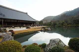 fotografia, materiale, libero il panorama, dipinga, fotografia di scorta,Tenryu-ji fa del giardinaggio, Chaitya, stagno, eredit di mondo, Sagano