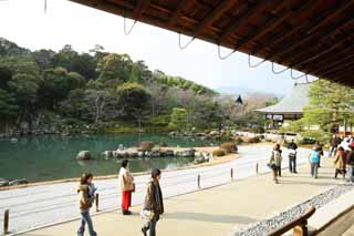 fotografia, materiale, libero il panorama, dipinga, fotografia di scorta,Tenryu-ji fa del giardinaggio, Chaitya, stagno, eredit di mondo, Sagano