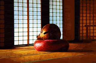 illust, materiale, libero panorama, ritratto dipinto, matita di colore disegna a pastello, disegnando,Tenryu-ji la grande lunghezza di porzione, Chaitya, tamburo di legno e pesce-sagomato, eredit di mondo, Sagano