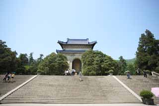 Foto, materiell, befreit, Landschaft, Bild, hat Foto auf Lager,Chungshan Mausoleum-Monument, Shingai-Revolution, Mr. Enkelkind Nakayama, Zijin-Berg, Die Republik von China, die von einem Land grndet