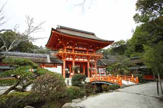 photo,material,free,landscape,picture,stock photo,Creative Commons,Kamigamo Shrine tower gate, I am painted in red, God, world heritage, The Emperor