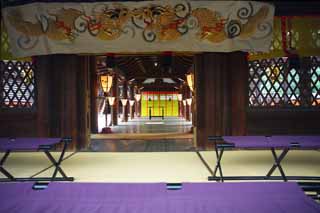 Foto, materieel, vrij, landschap, schilderstuk, bevoorraden foto,Shimogamo Shrine Shamoto, Een daad van God, Bamboo blind, Tuinier lantaarn, Sei Godheid