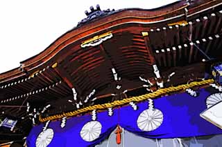 illust, , , , , ,  ,  , .,Omiwa shrine  shrine, Shinto,   , Precincts, 