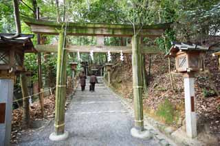 Foto, materieel, vrij, landschap, schilderstuk, bevoorraden foto,Omiwa heiligdom wijdde schat Shinto heiligdom, Shinto stro festoon, Voorkoming tegen kwaad, Terrein, Shinto