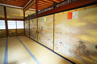 Foto, materieel, vrij, landschap, schilderstuk, bevoorraden foto,Ninna-ji Temple Shin-Den, Goud vel, Jap-trant kamer, Japans traditioneel schilderstuk, Gorgeousness