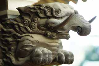 photo,material,free,landscape,picture,stock photo,Creative Commons,Shibamata Taishaku-ten Temple sculpture, An elephant, sculpture, grain of wood, Buddhism