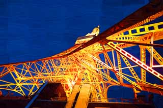 illust,tela,gratis,paisaje,fotografa,idea,pintura,Lpiz de color,dibujo,Tokyo Tower, Coleccin torre de ola elctrica, Lo enciendo, Una antena, Un observatorio