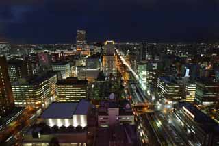 photo,material,free,landscape,picture,stock photo,Creative Commons,A night view of Sapporo, city, Illuminations, light, I am beautiful