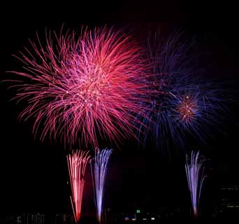 photo,material,free,landscape,picture,stock photo,Creative Commons,A skyrocket, Gunpowder, star mine, Launching, natural scene or object which adds poetic charm to the season of the summer