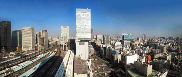 fotografia, materiale, libero il panorama, dipinga, fotografia di scorta,Panorama di Tokio, Gruppo che costruisce, piattaforma, Stazione di Tokio, Ricostruzione