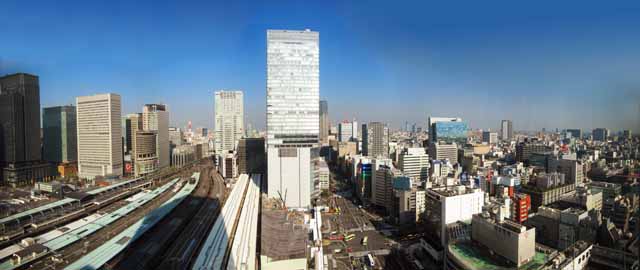 photo,material,free,landscape,picture,stock photo,Creative Commons,Tokyo panorama, Building group, platform, Tokyo Station, Redevelopment