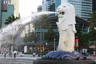 Foto, materiell, befreit, Landschaft, Bild, hat Foto auf Lager,Merlion, Singapure, Merlion-Park, Nixe, Alte Stadt