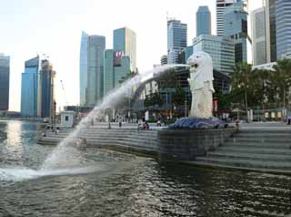 fotografia, materiale, libero il panorama, dipinga, fotografia di scorta,Merlion, Singapure, Merlion parcheggia, sirena, Citt antica