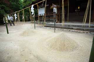 photo,material,free,landscape,picture,stock photo,Creative Commons,It is a Shinto shrine ceremonial sandpile in Uji, Purge sand, Shinto, ceremonial sandpile, spirit-dwelling object