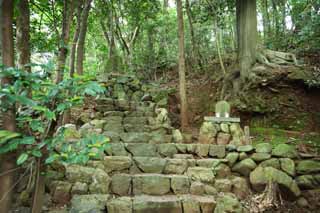 photo,material,free,landscape,picture,stock photo,Creative Commons,It is Shinto shrine Takemoto Oga in Uji, Takemoto, monument, stone stairway, Shinto