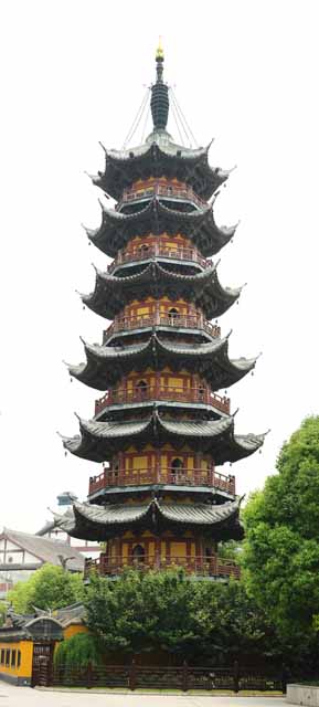 Foto, materieel, vrij, landschap, schilderstuk, bevoorraden foto,Een Ryuge menigte tempel Ryuge menigte toren, Boeddhisme, Pagoda, Geel, Annuteit van de vriendelijkheid toren