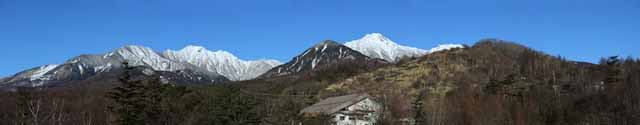 foto,tela,gratis,paisaje,fotografa,idea,Yatsugatake, Las montaas cubiertas de nieve, Ridgeline, Mximo apogeo, Cielo azul