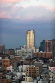 photo,material,free,landscape,picture,stock photo,Creative Commons,Roppongi Hills of the dusk, Building group, sunset, city, Roppongi