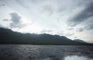 Foto, materiell, befreit, Landschaft, Bild, hat Foto auf Lager,Yakushima, ridgeline, Das Meer, Klippe, Wolke