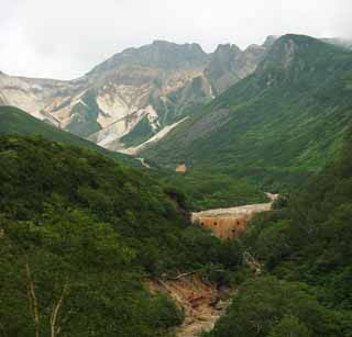 photo,material,free,landscape,picture,stock photo,Creative Commons,Mt. Tokachi-dake, The mountaintop, ridgeline, Bave rock, volcano