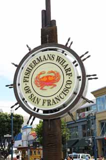 photo,material,free,landscape,picture,stock photo,Creative Commons,Fisherman's Wharf, signboard, crab, town, Sightseeing