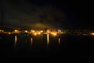 fotografia, materiale, libero il panorama, dipinga, fotografia di scorta,Un porto serale, Illuminazione, yacht, accendino, nebbia serale