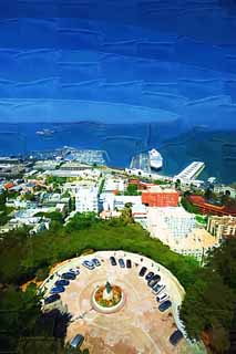 illust, matire, libre, paysage, image, le tableau, crayon de la couleur, colorie, en tirant,La mer de San Francisco, port, le Alcatraz, bateau, rgion rsidentielle