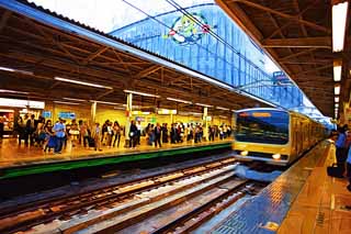 illustration,material,free,landscape,picture,painting,color pencil,crayon,drawing,Akihabara Station, track, train, Public transport, Akiba