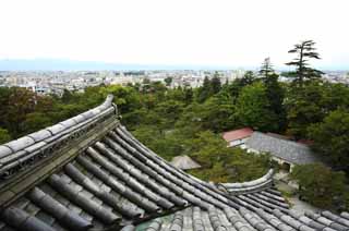 foto,tela,gratis,paisaje,fotografa,idea,Aizu Wakamatsu, Azulejo, Edificio, Pueblo, La torre de castillo