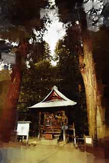 illustration,material,free,landscape,picture,painting,color pencil,crayon,drawing,Iimori-yama Hill Itsukushima-jinja Shrine, Mixture of Buddhism and Shintoism, Excellent Mr. reed, Aizu, Masakata Matsudaira