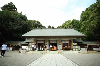 Foto, materieel, vrij, landschap, schilderstuk, bevoorraden foto,Tokiwa Heiligdom voorkant heiligdom, Komon Mito, Mitsukuni, Nariaki Tokugawa, Hollyhock mon