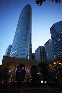 foto,tela,gratis,paisaje,fotografa,idea,Shinagawa, Edificio alto, Un edificio de oficinas, Ciudad de cruce de Shinagawa, De noche