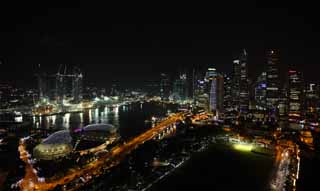 Foto, materiell, befreit, Landschaft, Bild, hat Foto auf Lager,Eine Singapurische Stadt, Ich beleuchte es, Wolkenkratzer, die Stadt, CBD