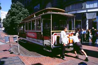 photo,material,free,landscape,picture,stock photo,Creative Commons,Man-powered cable car, SFrancisco, , , 