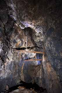 photo, la matire, libre, amnage, dcrivez, photo de la rserve,Ohkubo percent un tunnel de l'Iwami-argent-mien, La galerie, veine, Un dpt ternel, Somo