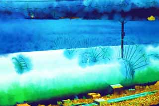 illustration,material,free,landscape,picture,painting,color pencil,crayon,drawing,The Johore Strait, border, Water service, The sea, blue sky