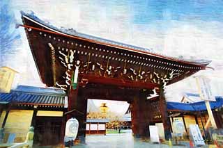 illust, , , , , ,  ,  , ., Honganji shrine       , Honganji, Chaitya, , 