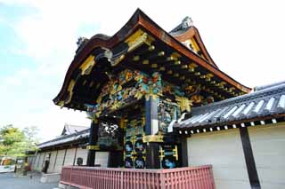 foto,tela,gratis,paisaje,fotografa,idea,Honganji chino -style puerta occidental, Honganji, Chaitya, Escultura, El examen de la barra de vida de da