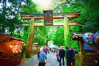 illust, , , , , ,  ,  , .,Ishigami  shrine   shrine,  Chronicle ,   , torii, 