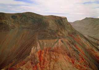 fotografia, materiale, libero il panorama, dipinga, fotografia di scorta,Una montagna con una cicatrice rossa, rupe, montagna, , 