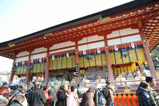 fotografia, material, livra, ajardine, imagine, proveja fotografia,Fushimi-Inari Taisha santurio, A visita de Ano novo para um santurio de Xintosmo, A cerimnia de Ano novo, Inari, raposa